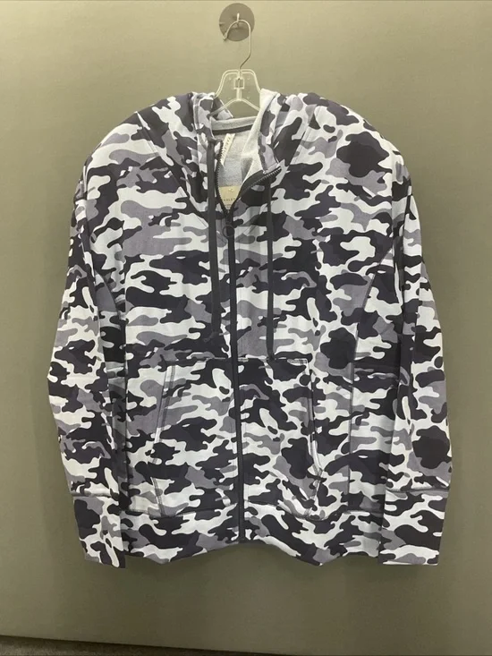 NWT Fabletics Woman’s’LEAH’ Navt Camo Oversized Hoodie Size XL 12-14 - Picture 2 of 9